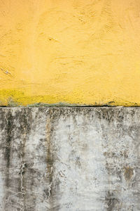 Close-up of yellow wall