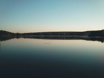 Reflection of trees in water