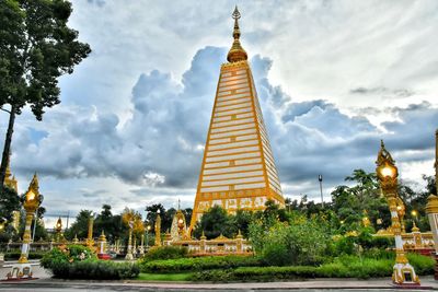Panoramic view of temple against sky