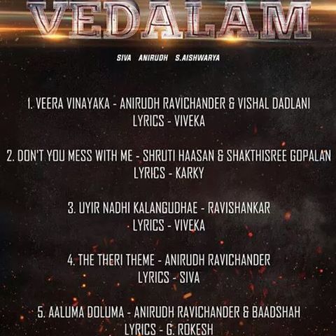 Vedalamtracklist