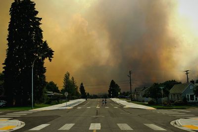 Road against cloudy sky