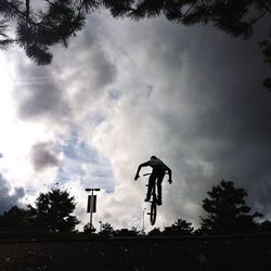 Low angle view of cloudy sky