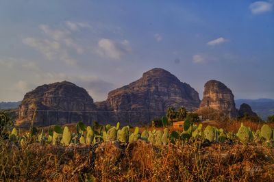 View of rock formations