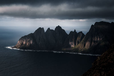 Tungeneset, also called devil's teeth, is a mountain range on senja island, norway. 