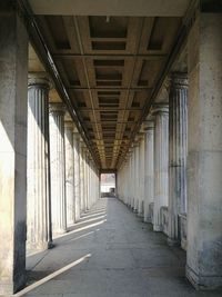 Empty corridor in building