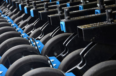 Full frame shot of shopping carts