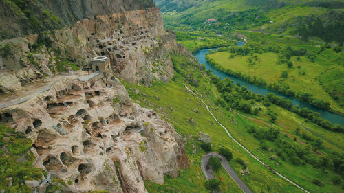 High angle view of land