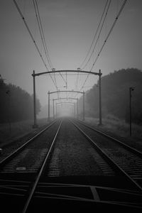 Railroad tracks against sky