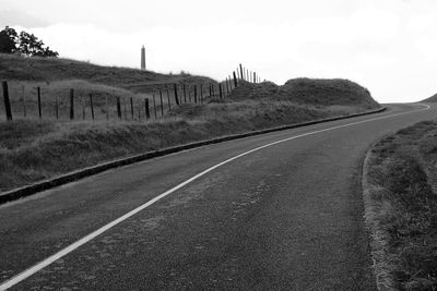 View of road in field