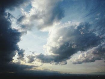 Low angle view of cloudy sky