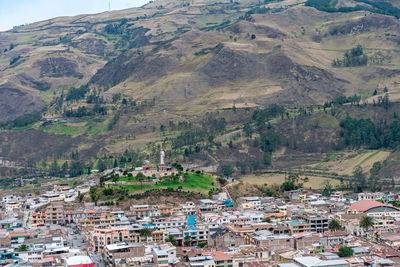 High angle view of townscape