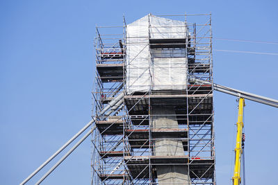 Low angle view of building against clear sky