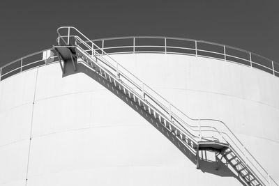 Low angle view of stairway against sky