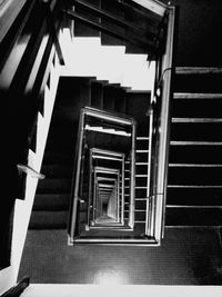 Low angle view of spiral stairs