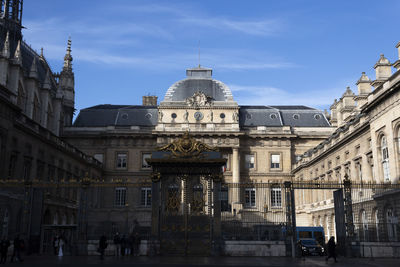 Low angle view of buildings in city