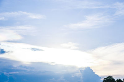 Low angle view of clouds in sky