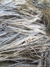 Full frame shot of snow covered field