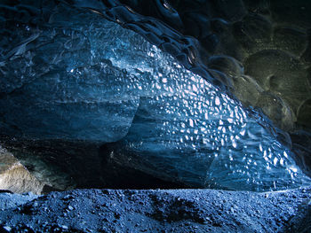 Frozen sea in cave