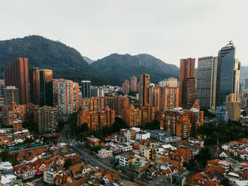 High angle view of cityscape