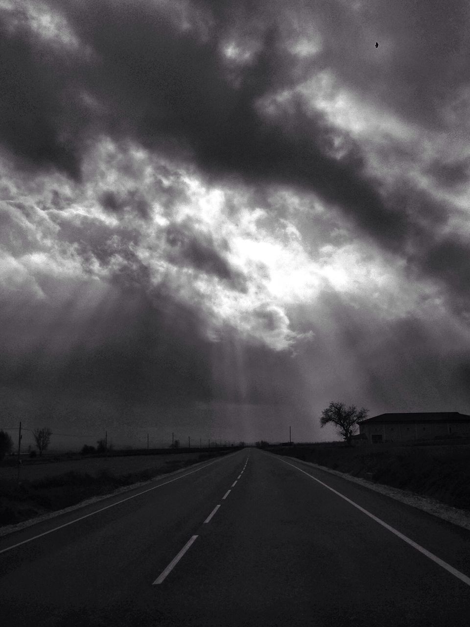 the way forward, road, transportation, sky, cloud - sky, road marking, cloudy, diminishing perspective, vanishing point, country road, overcast, storm cloud, weather, empty road, cloud, landscape, tranquility, nature, tranquil scene, empty