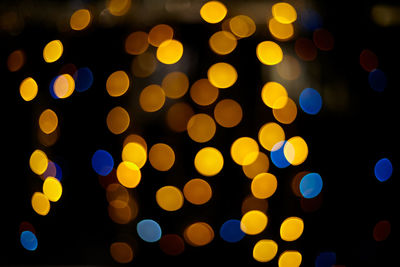 Defocused lights at night