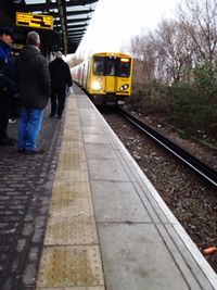 Train at railroad station platform