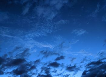 Low angle view of clouds in sky