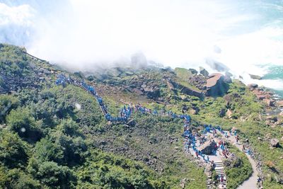 High angle view of valley