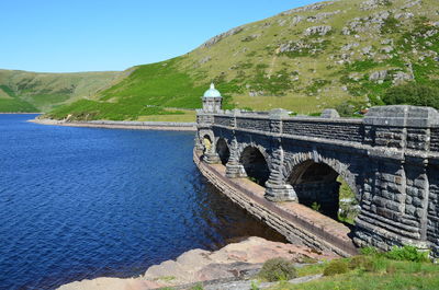 Arch bridge over river