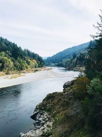 Scenic view of river against sky