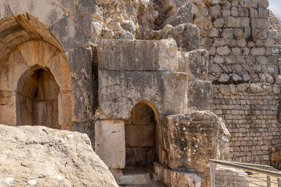 Low angle view of old ruins