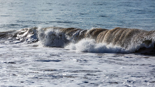 Water splashing in sea