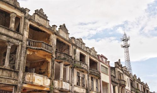 Low angle view of historical building in city