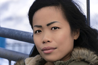 Close-up portrait of young woman