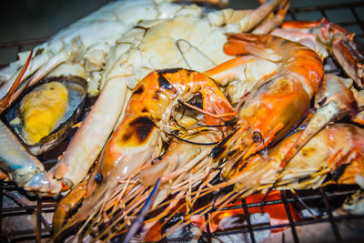 Close-up of fish for sale in market