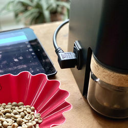 Close-up of coffee cup on table