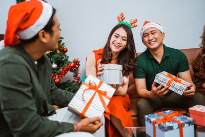 Portrait of woman using mobile phone