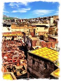 Townscape against sky