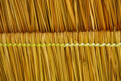 Full frame shot of thatched roof