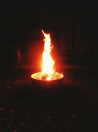 Burning fire in a fire