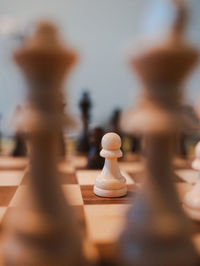 Close-up of chess pieces