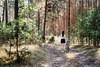 Mental health benefits of cycling, reduce anxiety. cycling in forest. forest bycycle trails. single