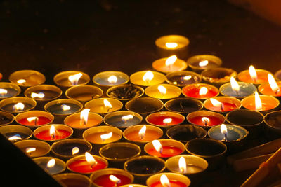 Close-up of illuminated lights