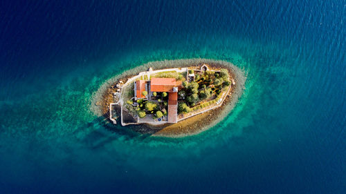 High angle view of swimming pool