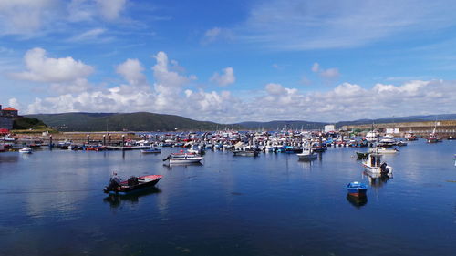 Boats in harbor