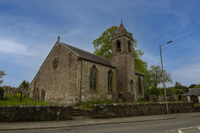 Low angle view of historical building against sky