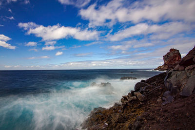 Scenic view of sea against sky