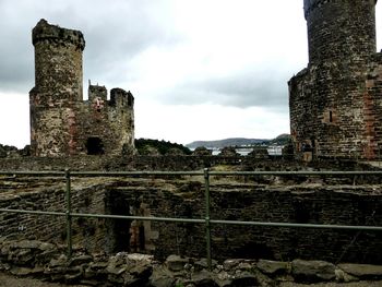 Low angle view of old ruin building