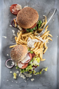 Various food on table