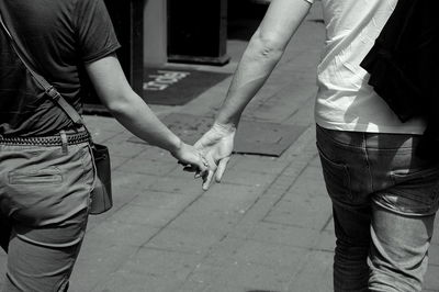 Couple walking on street